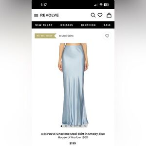 House of Harlow 1960 Maxi Skirt in Smoky Blue